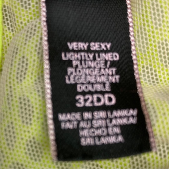 VS YELO/TAN "Very Sexy".Lightly Lined Plunge, 32DD *P1025 - Picture 6 of 8